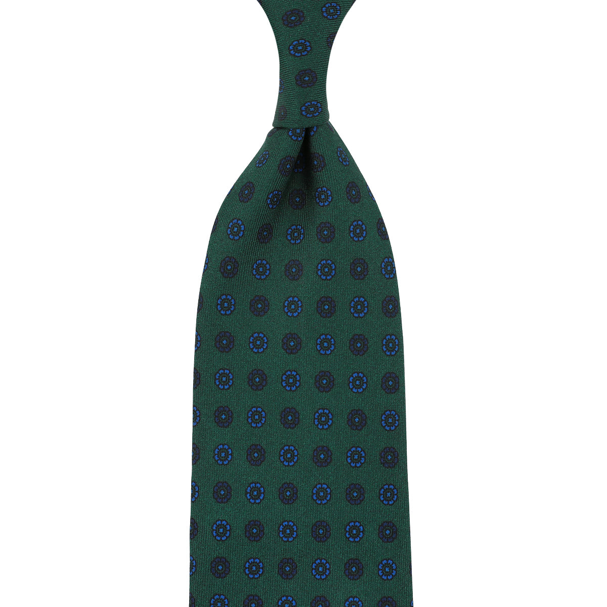 Ancient Madder Silk Tie - Forest - Hand-Rolled