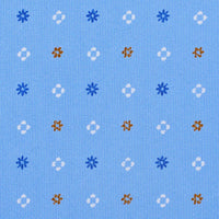 Floral Printed Silk Bespoke Tie - Sky