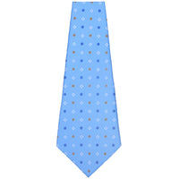 Floral Printed Silk Bespoke Tie - Sky