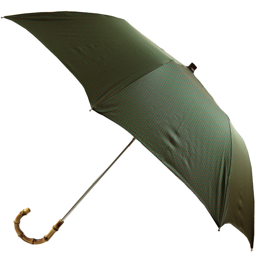 Shibumi x Mario Talarico Travel Umbrella Olive Dots - Bamboo