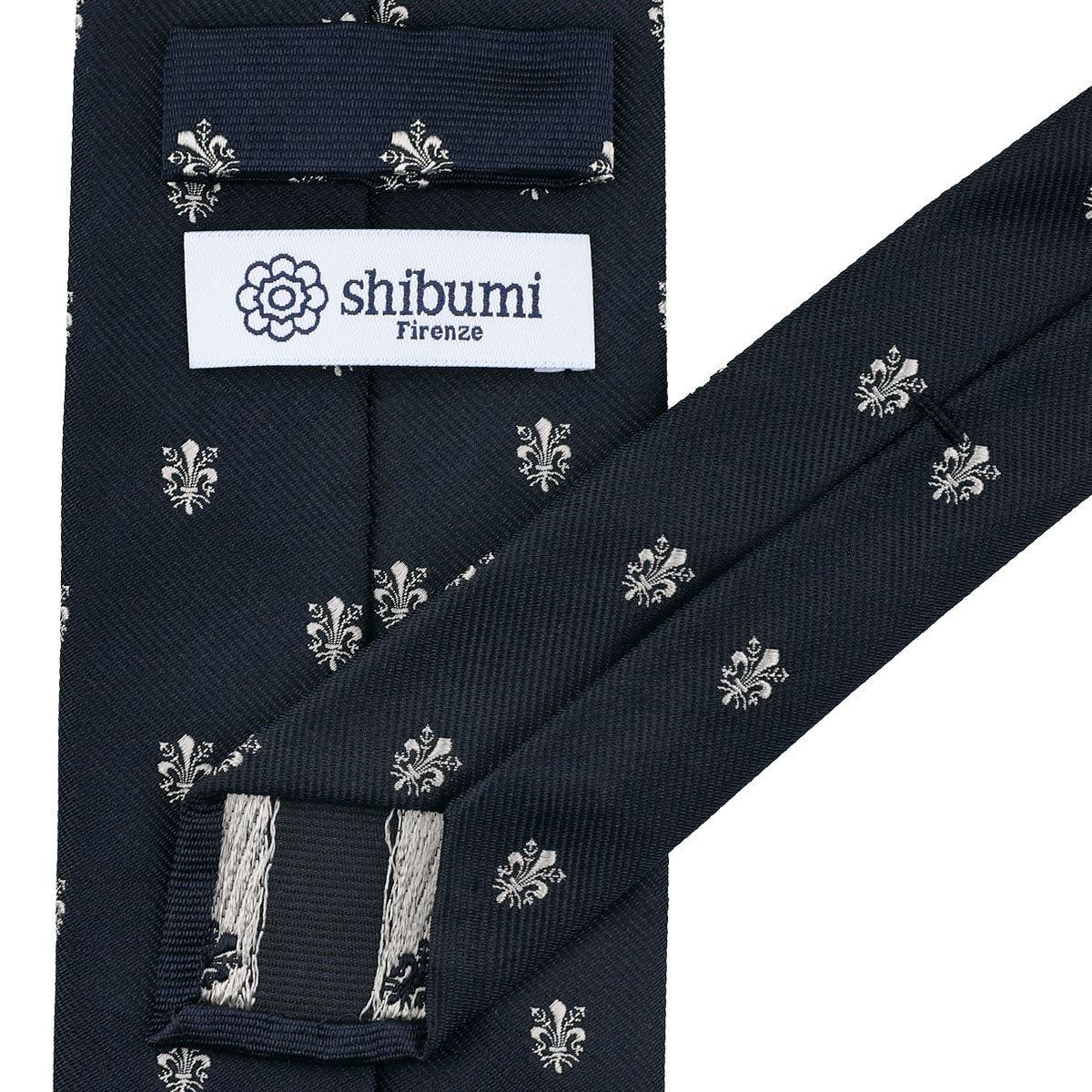 Giglio Di Firenze Silk Tie - Midnight - Hand-Rolled