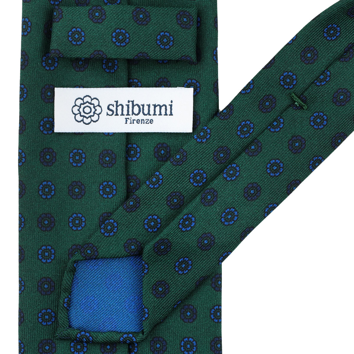 Ancient Madder Silk Tie - Forest - Hand-Rolled