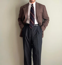 Striped Grossa Grenadine Silk Tie - Navy / Burgundy / Army / Cream