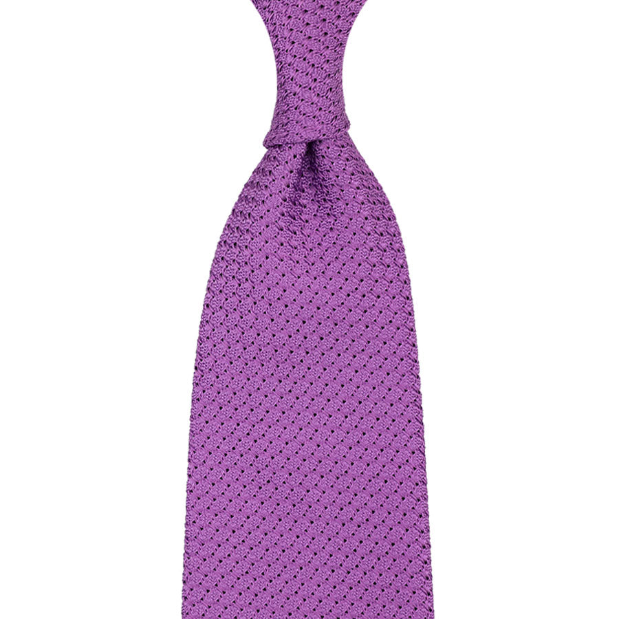 Grenadine / Garza Grossa Tie - Light Purple - Hand-Rolled