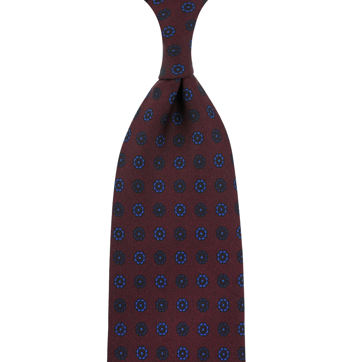 Ancient Madder Silk Tie - Burgundy - Hand-Rolled
