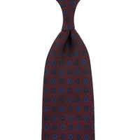 Ancient Madder Silk Tie - Burgundy - Hand-Rolled