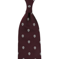 Giglio Di Firenze Silk Tie - Burgundy - Hand-Rolled