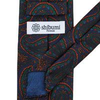 Ancient Madder Silk Tie - Navy - Hand-Rolled