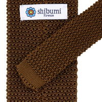 V-Point Knit Tie - Copper - Silk