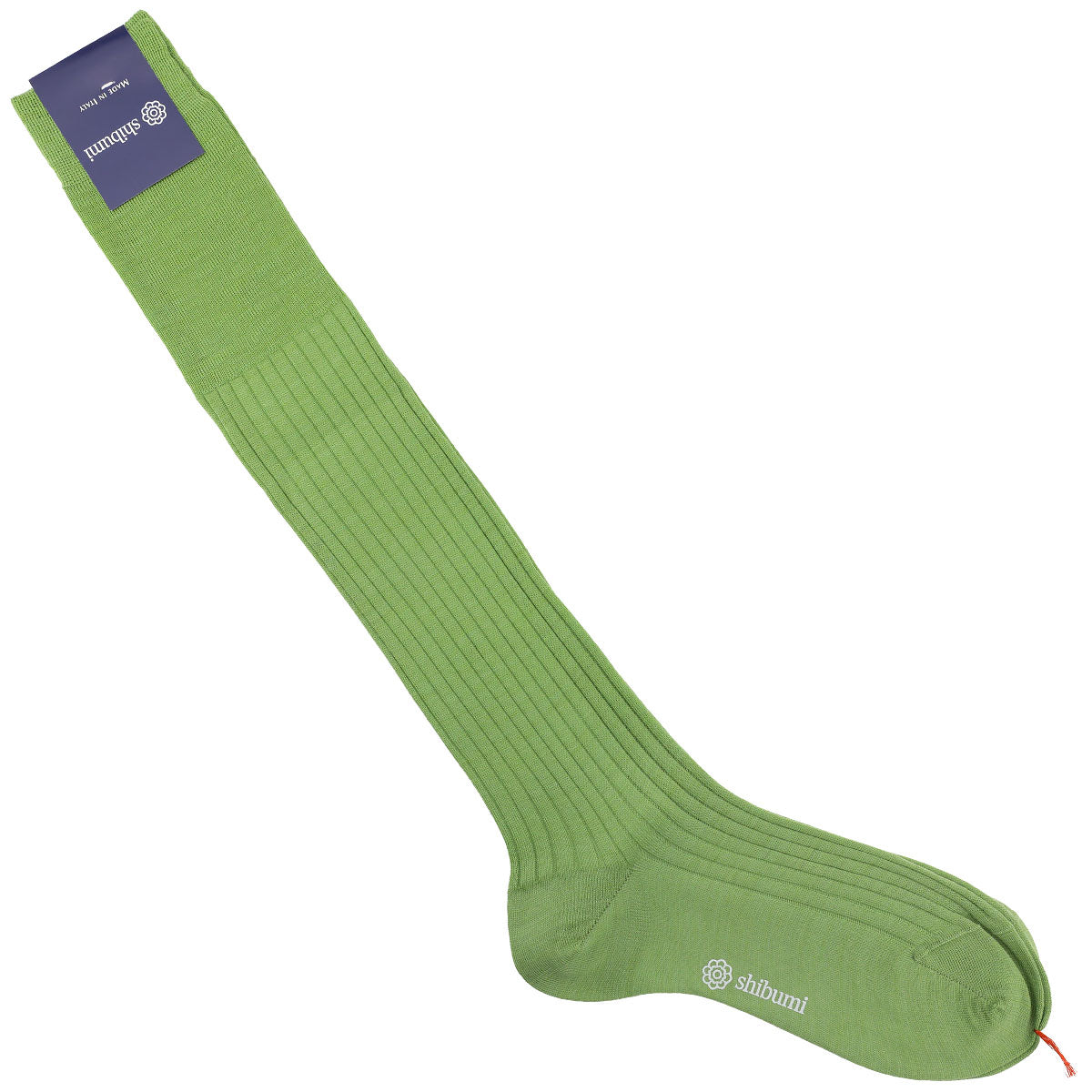 Knee Socks - Ribbed - Grass - Wool