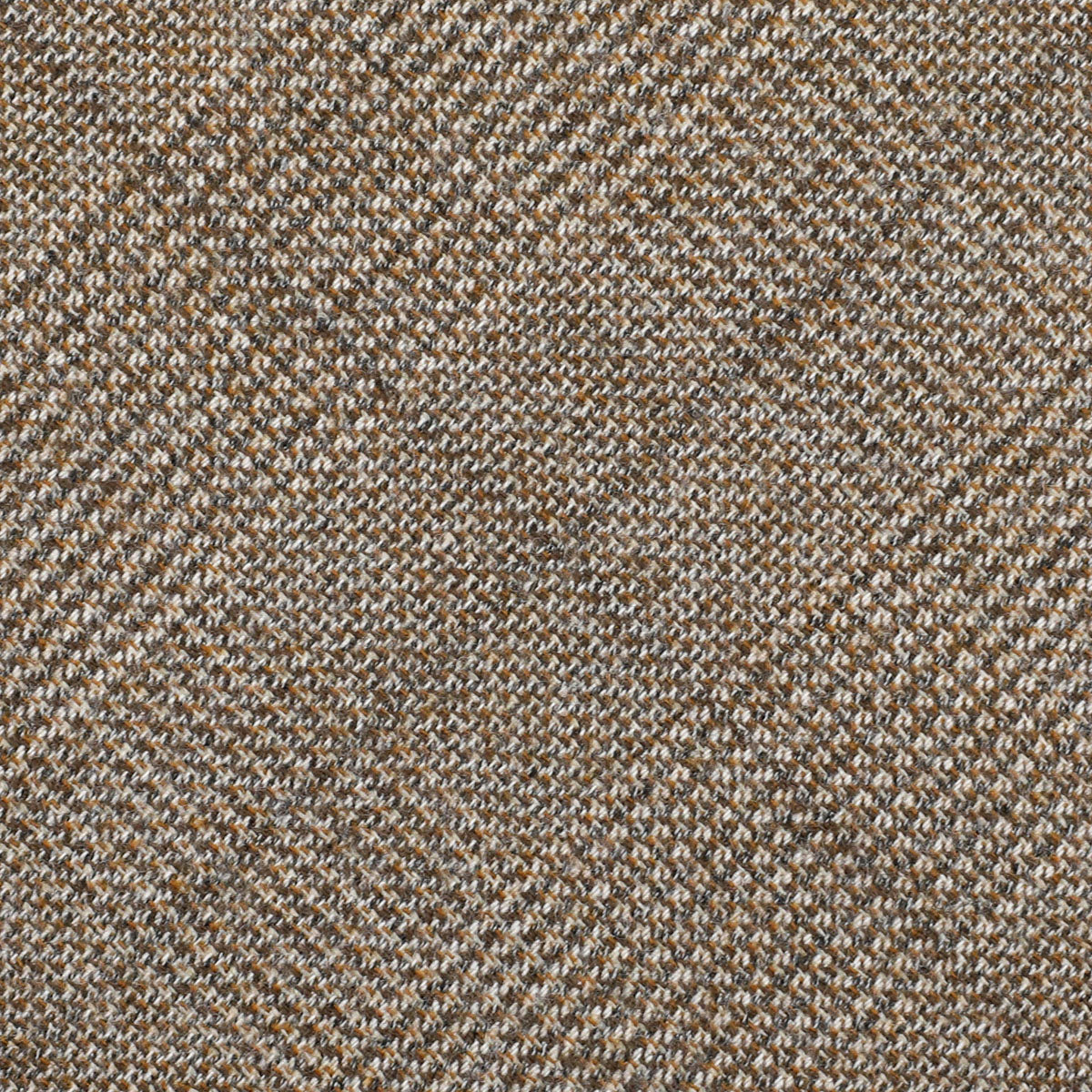 Vintage Checked Bespoke Wool Tie - Brown