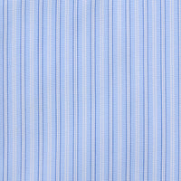 Poplin Semi Spread Shirt - Blue - Ticking Stripe