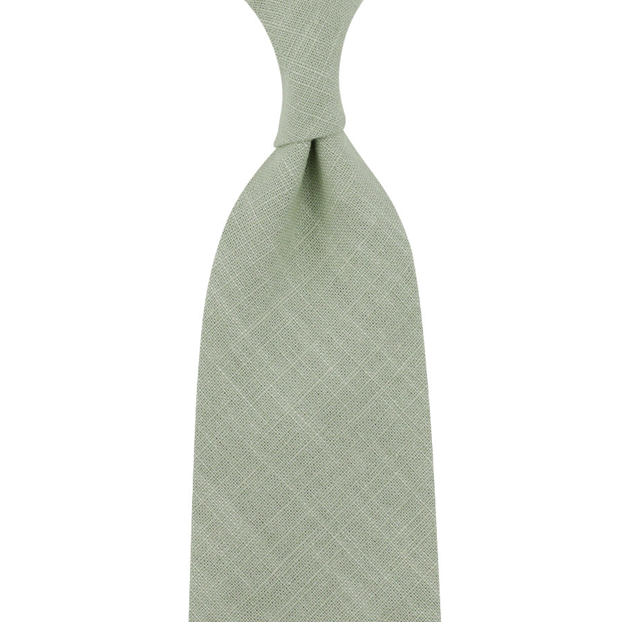 Japanese Ramie Tie - Pistachio - Hand-Rolled
