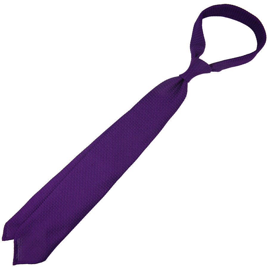 Grenadine / Garza Grossa Tie - Purple - Hand-Rolled