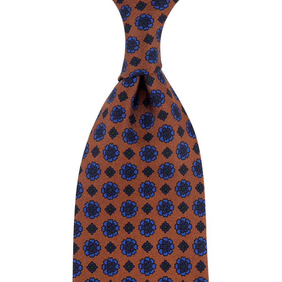 Ancient Madder Silk Tie - Oatmeal - Hand-Rolled