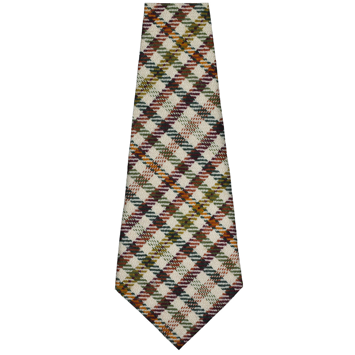Checked Bespoke Wool Tie - Multicolor