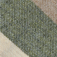 Triple Stripe Pure Cashmere Bespoke Tie - Beige / Moss / Cream