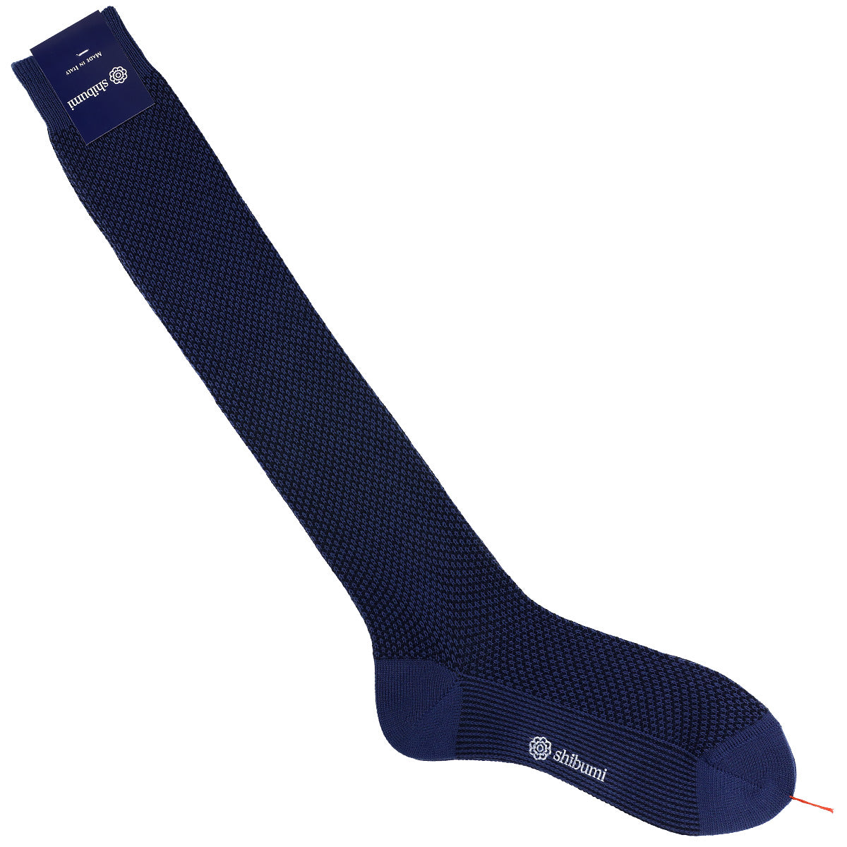 Knee Socks - Birdseye - Navy - Wool / Cashmere