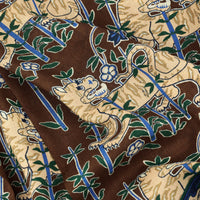 Tiger Printed Wool / Silk Scarf - Brown