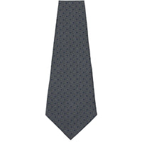 Floral Printed Silk Bespoke Tie - Grey
