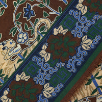 Tiger Printed Wool / Silk Scarf - Brown
