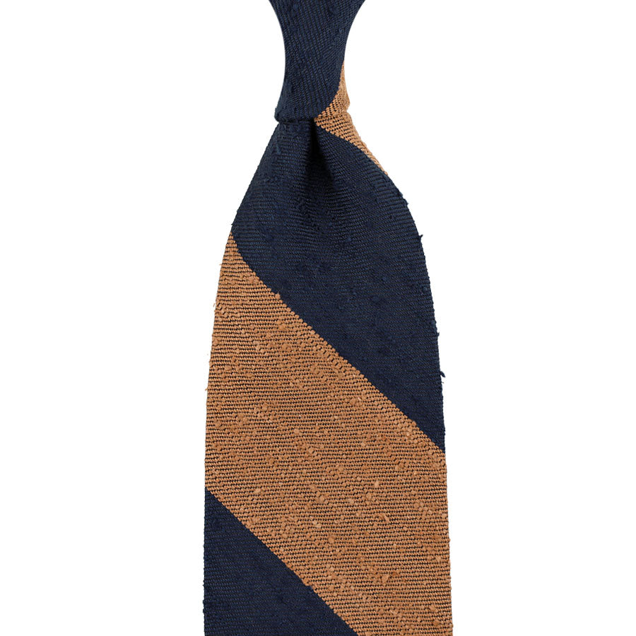 Forzieri Brick Gold Line Solid Woven Silk Tie at FORZIERI Canada