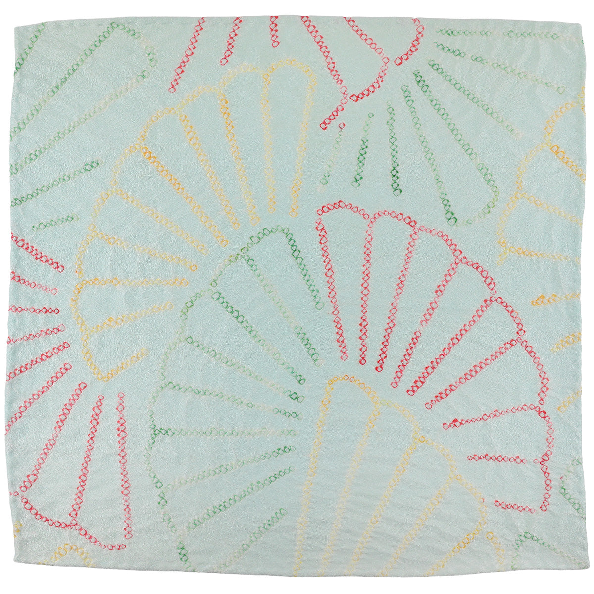 Vintage Kimono Silk Pocket Square - Mint