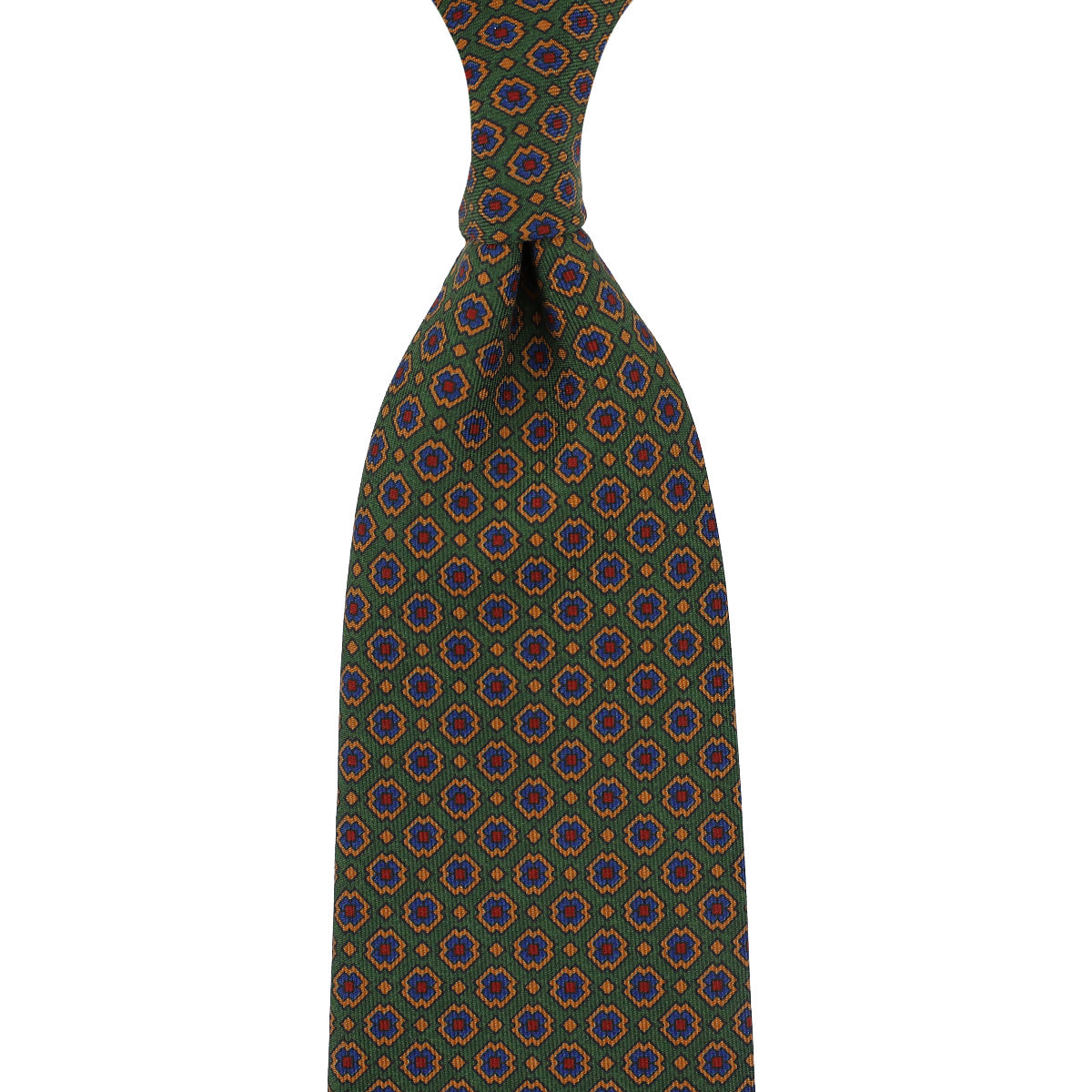 Ancient Madder Silk Tie - Forest - Hand-Rolled