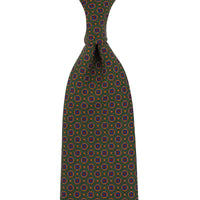 Ancient Madder Silk Tie - Forest - Hand-Rolled