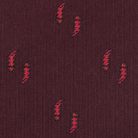 Floral Printed Silk Bespoke Tie - Burgundy