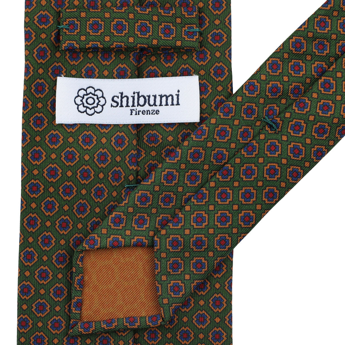 Ancient Madder Silk Tie - Forest - Hand-Rolled