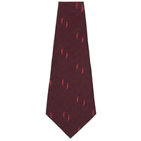 Floral Printed Silk Bespoke Tie - Burgundy