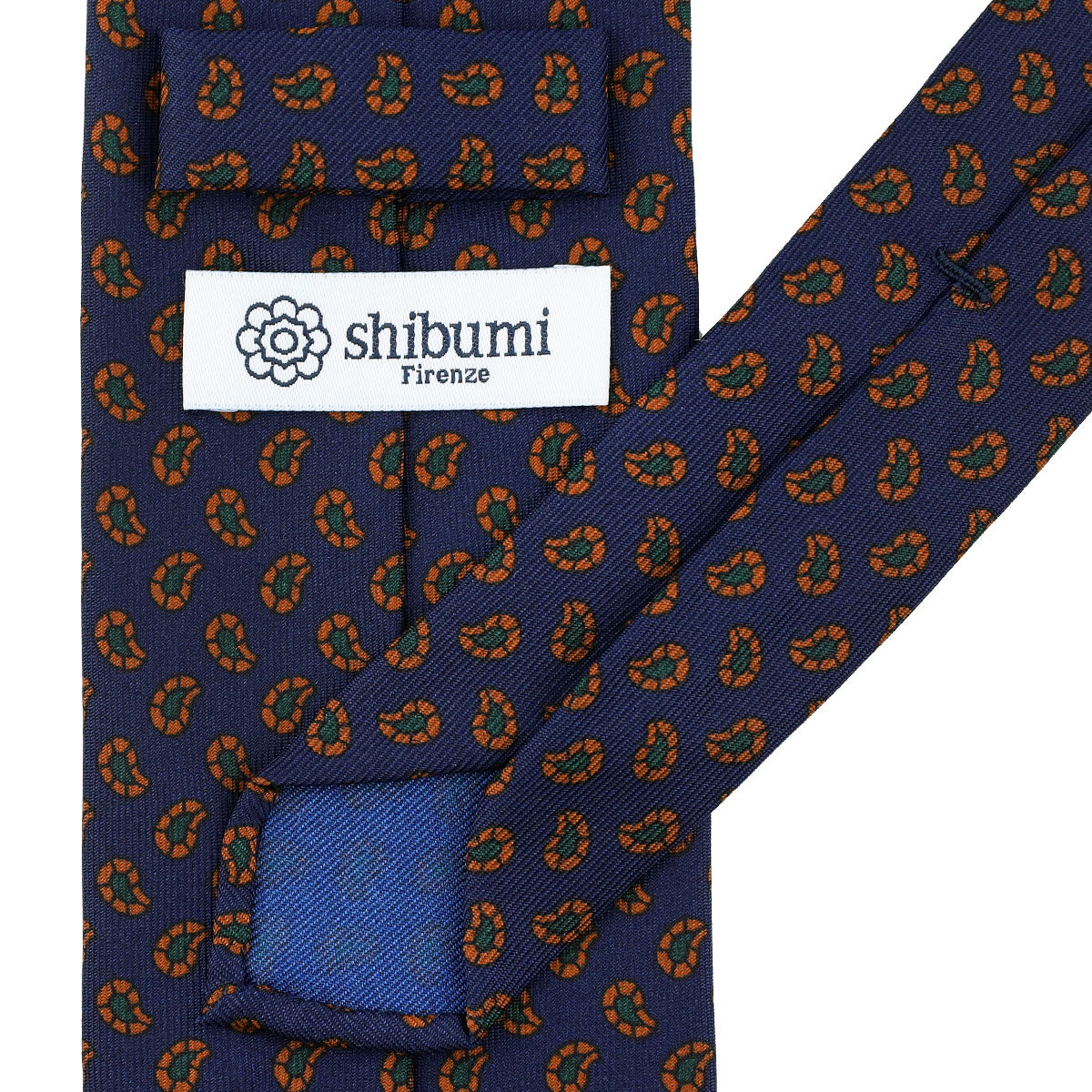 Ancient Madder Silk Tie - Navy - Hand-Rolled