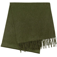 Cashmere Scarf - Dark Olive Mottled