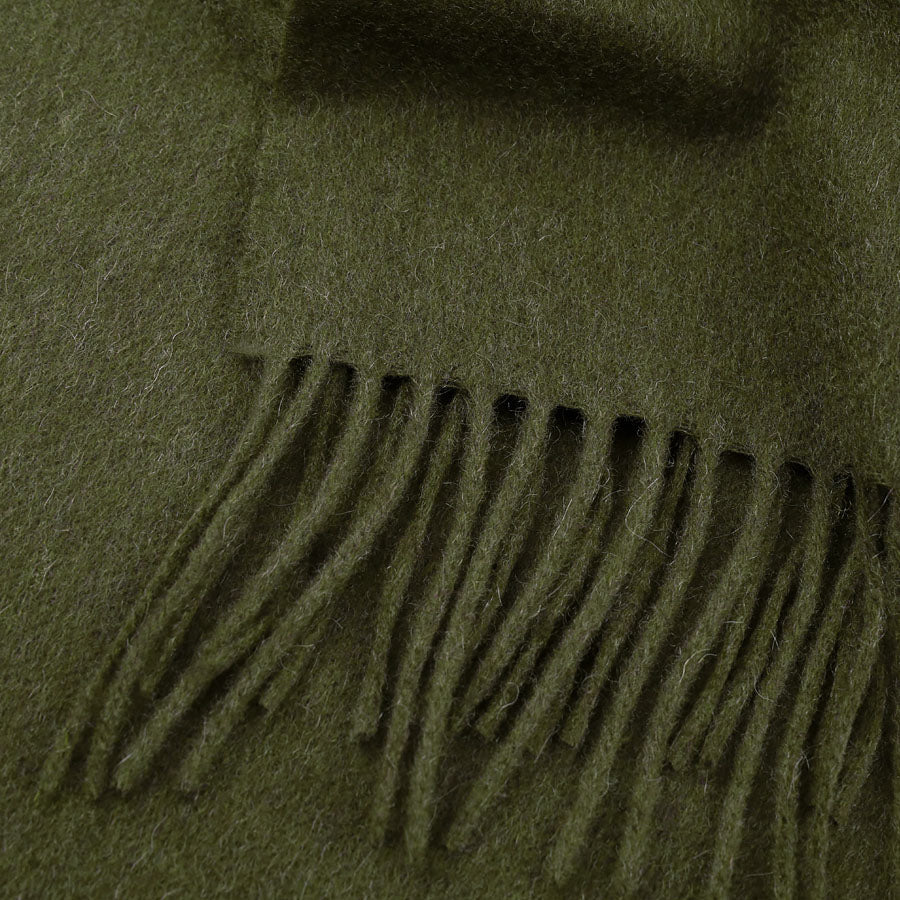 Cashmere Scarf - Dark Olive Mottled