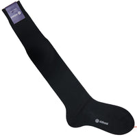 Knee Socks - Plain - Dark Charcoal - Cotton / Silk