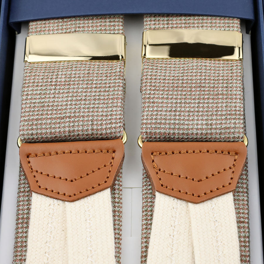 Maison Hellard Linen Braces - Beige