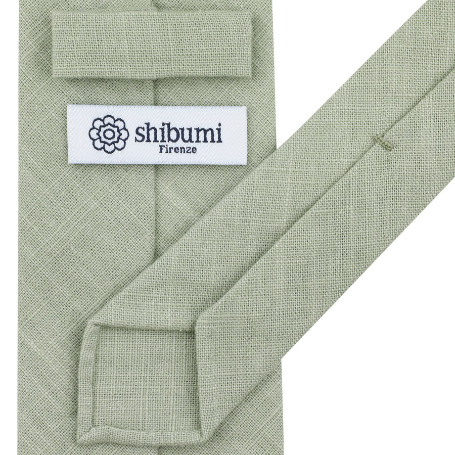 Japanese Ramie Tie - Pistachio - Hand-Rolled