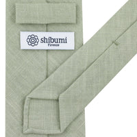 Japanese Ramie Tie - Pistachio - Hand-Rolled