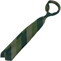 Striped Cashmere Tie - Forest / Grass / Mint