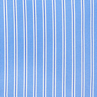 Poplin Semi Spread Shirt - Blue - Halo Stripe