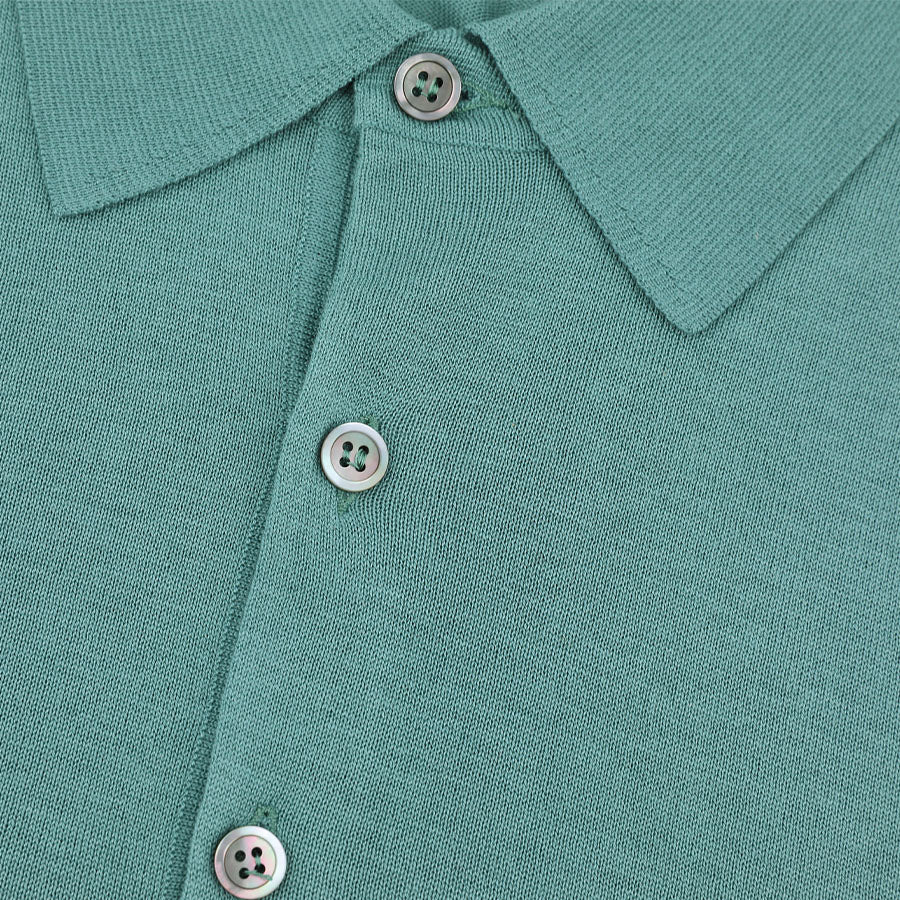 Pure Silk Short Sleeve Polo Shirt - Almond