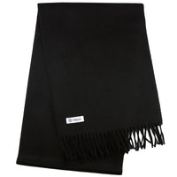 Cashmere Scarf - Black - Plain