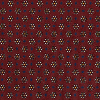 Floral Printed Silk Bespoke Tie - Burgundy
