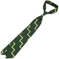 Artillery Repp Stripe Silk Tie - Forest - Hand-Rolled