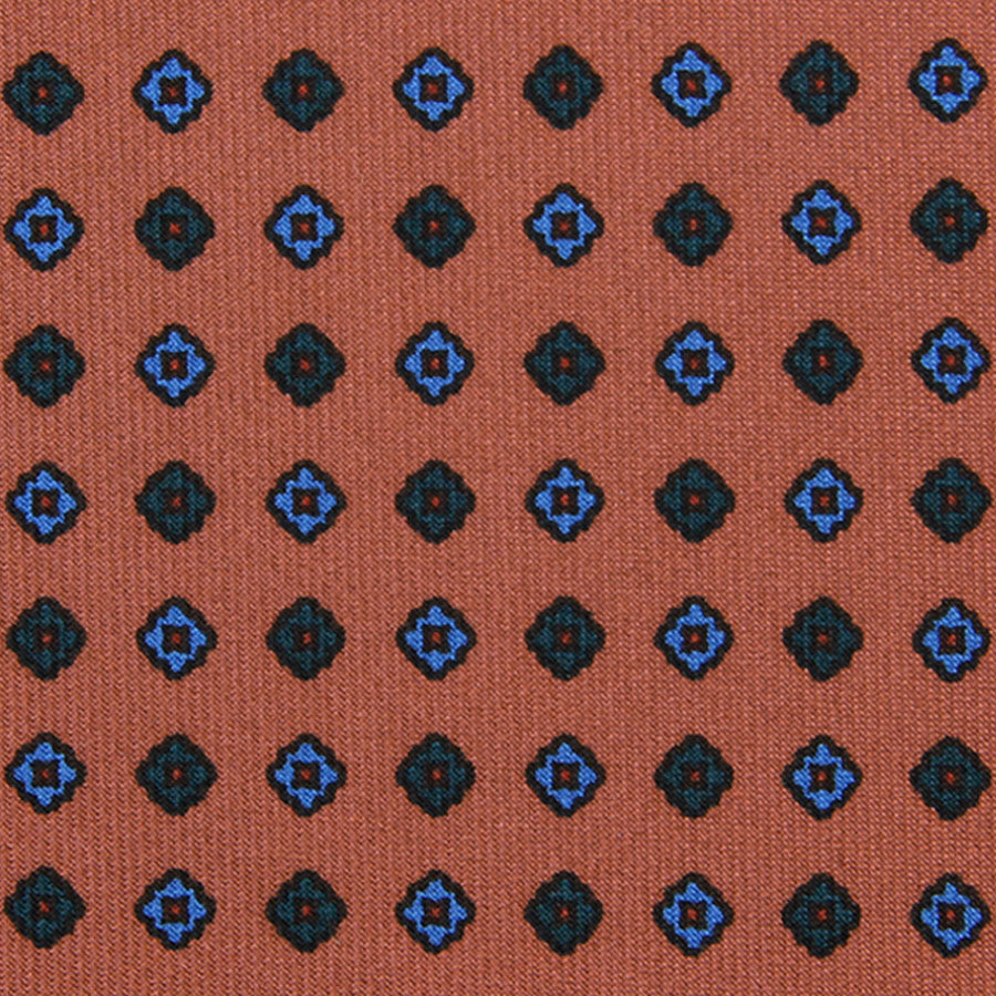 Ancient Madder Silk Bespoke Tie - Terracotta