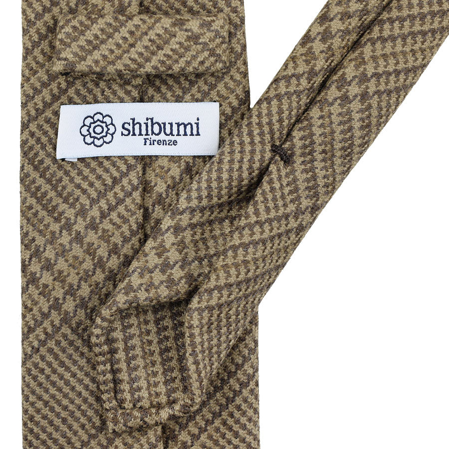 Loro Piana Wool Glencheck Tie - Beige