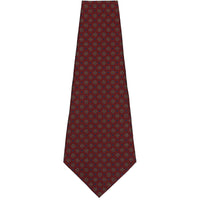 Floral Printed Silk Bespoke Tie - Burgundy