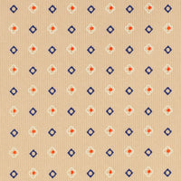 Floral Printed Silk Bespoke Tie - Beige