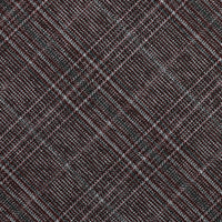 Checked Bespoke Wool Tie - Burgundy / Grey